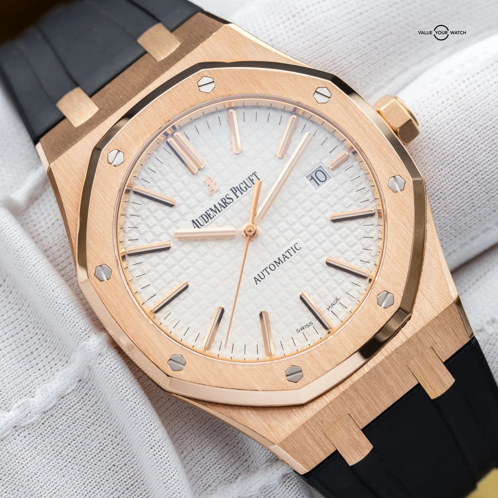 Audemars Piguet Royal Oak 41mm AP 15400or Rose Gold White Dial - Complete Set - Image 3