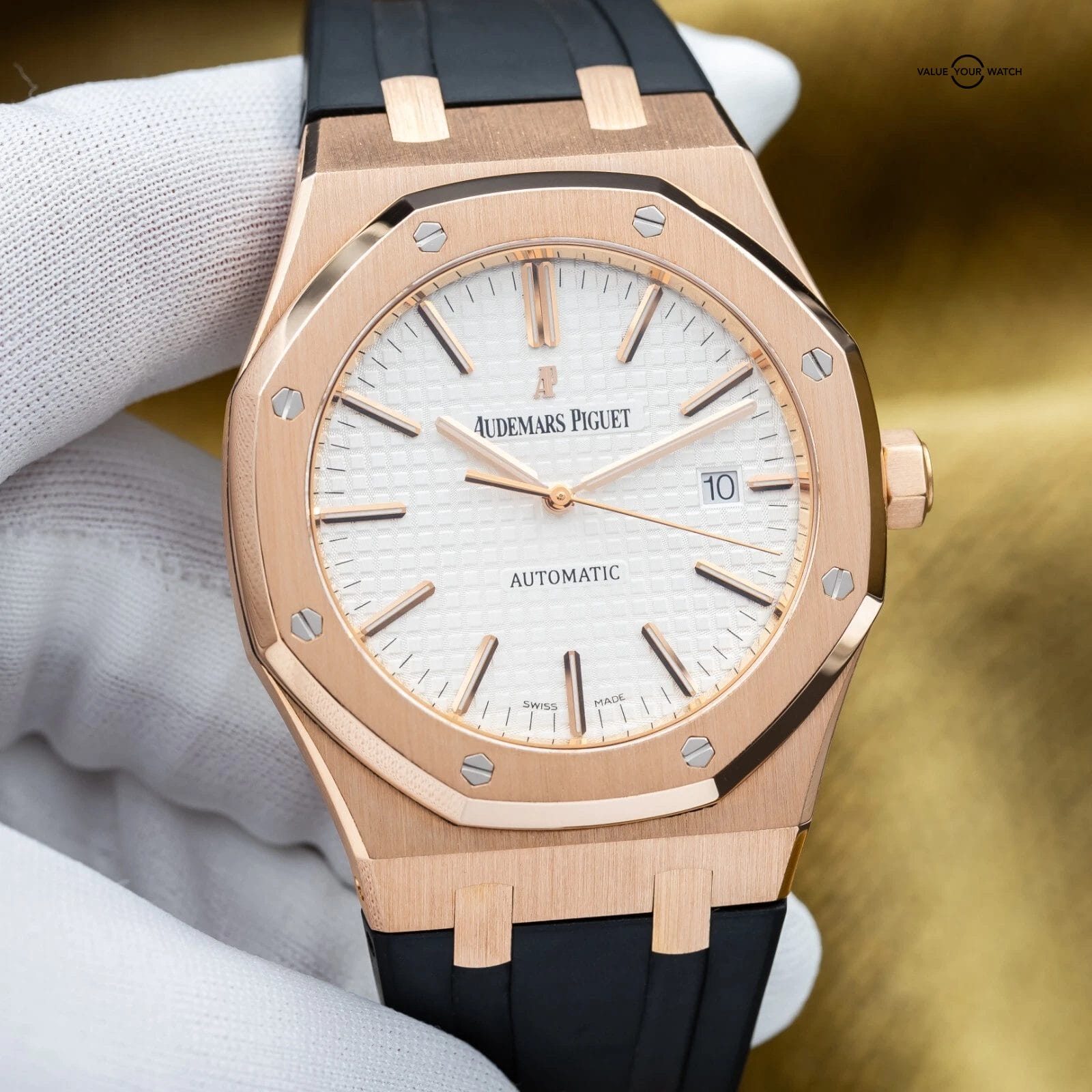 Audemars Piguet Royal Oak 41mm AP 15400or Rose Gold White Dial - Complete Set - Image 4