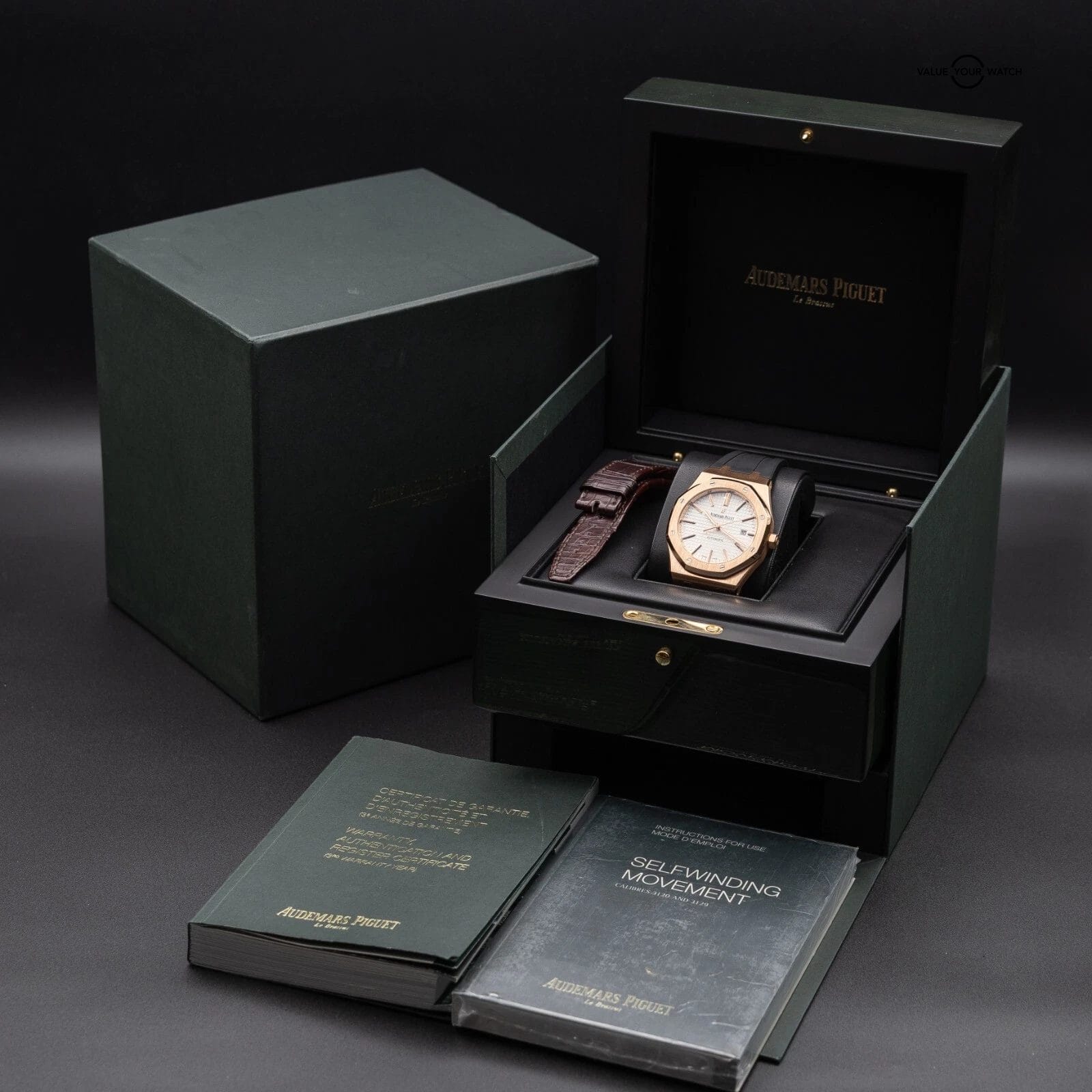 Audemars Piguet Royal Oak 41mm AP 15400or Rose Gold White Dial - Complete Set - Image 14