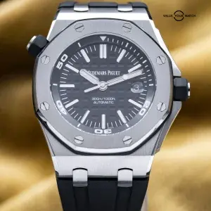 Audemars Piguet Royal Oak Offshore Diver 42mm Black Dial AP 15710ST – Full Set