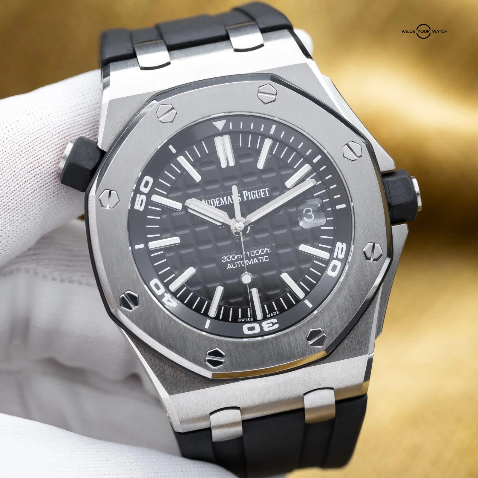 Audemars Piguet Royal Oak Offshore Diver 42mm Black Dial AP 15710ST - Full Set - Image 5