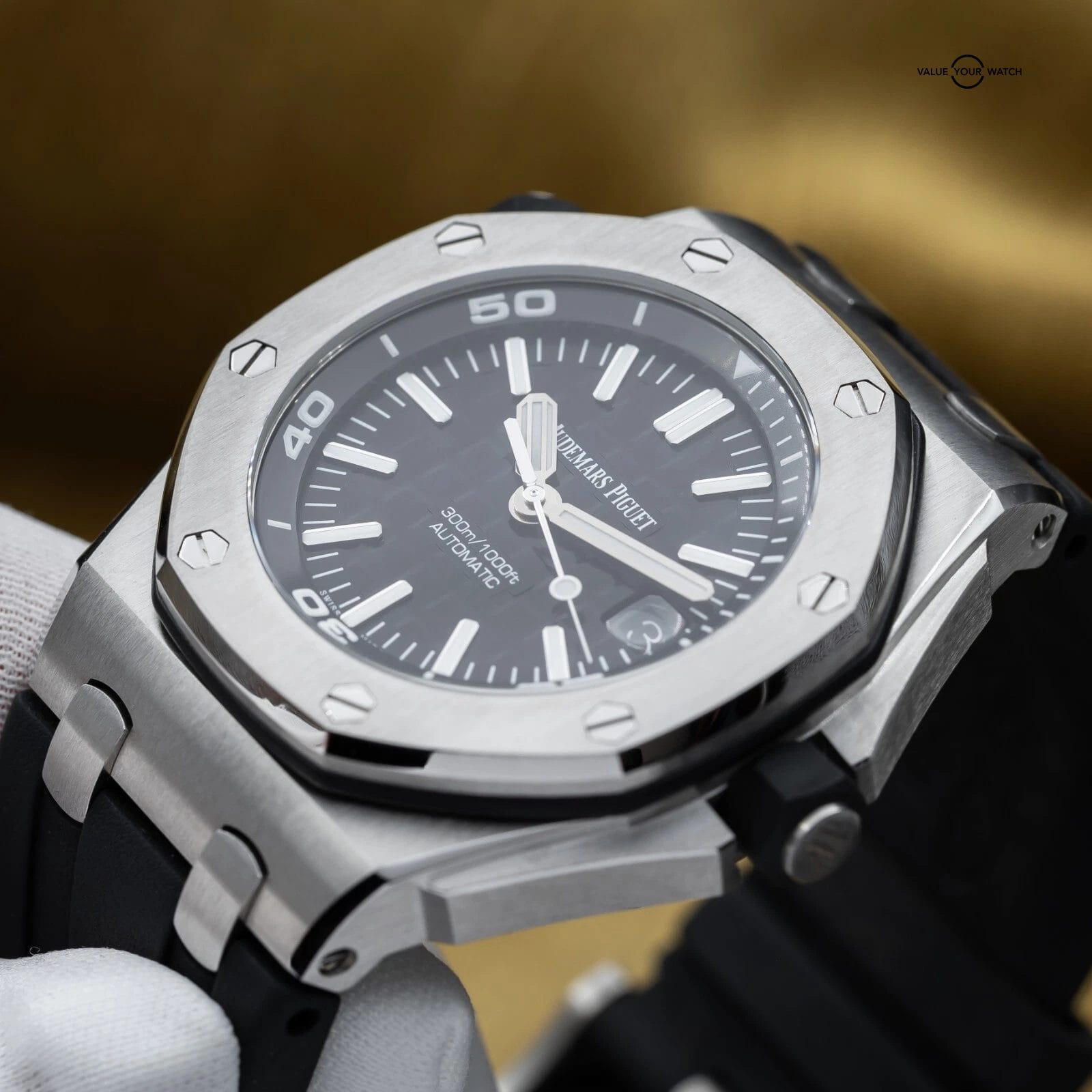 Audemars Piguet Royal Oak Offshore Diver 42mm Black Dial AP 15710ST - Full Set - Image 6