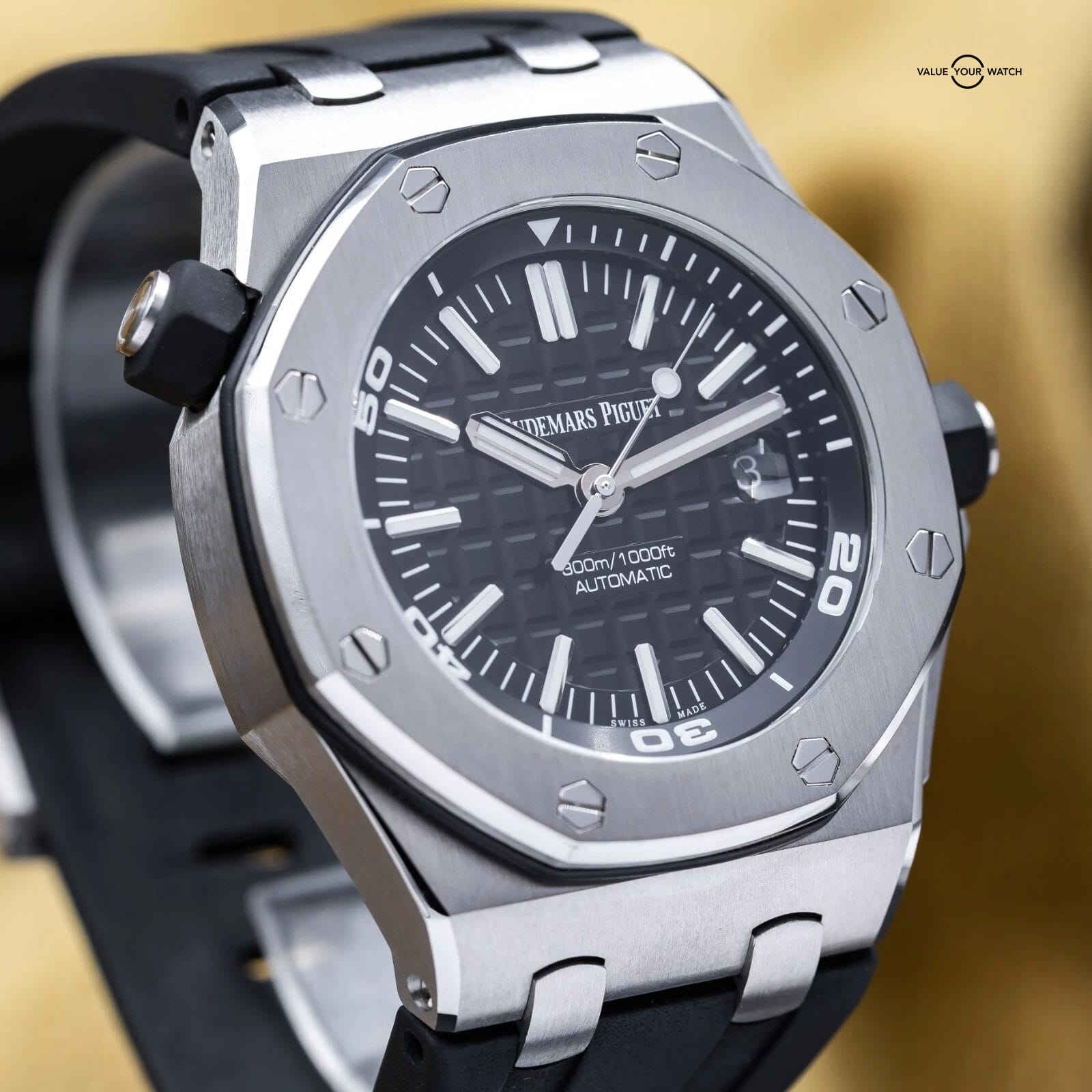 Audemars Piguet Royal Oak Offshore Diver 42mm Black Dial AP 15710ST - Full Set - Image 16