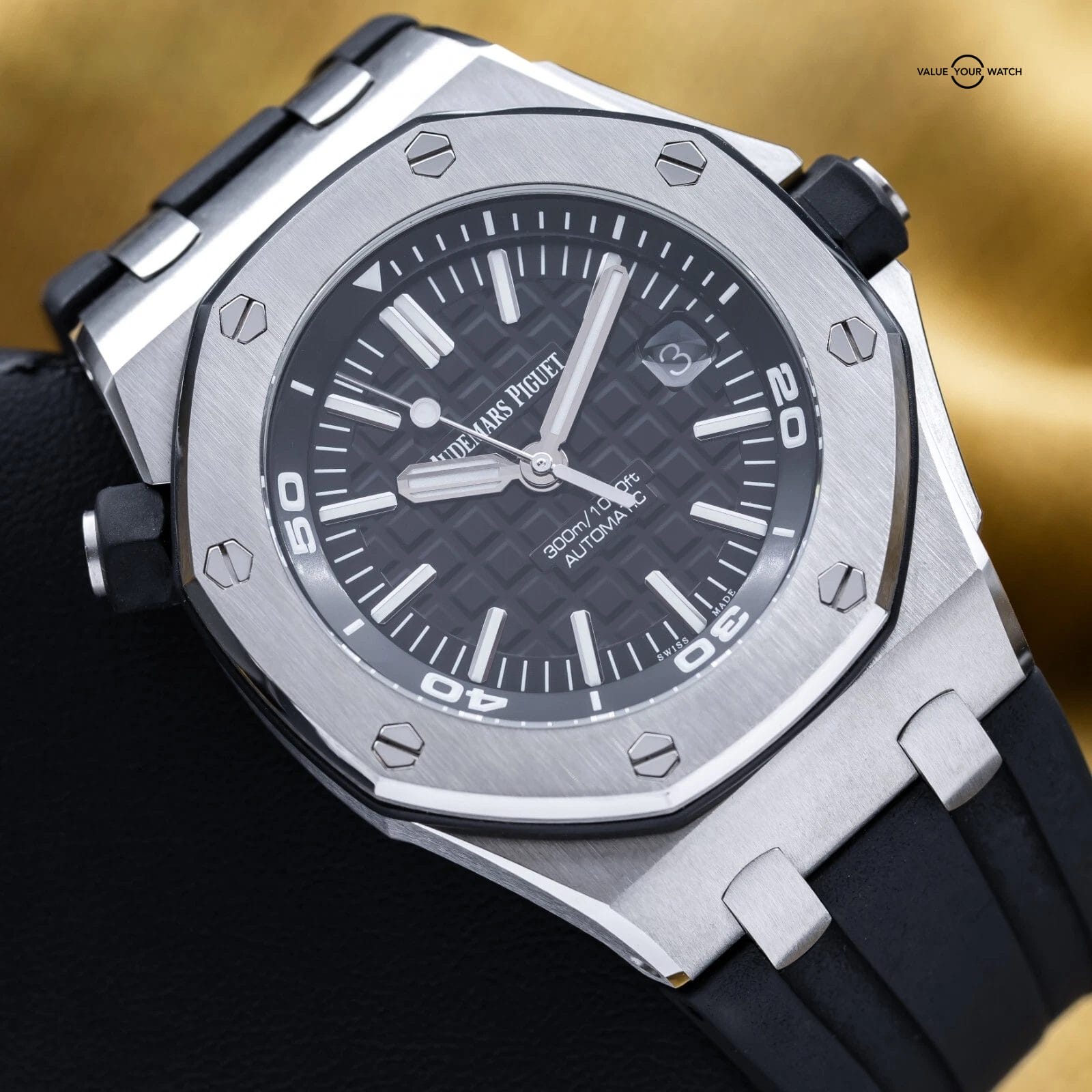Audemars Piguet Royal Oak Offshore Diver 42mm Black Dial AP 15710ST - Full Set - Image 17