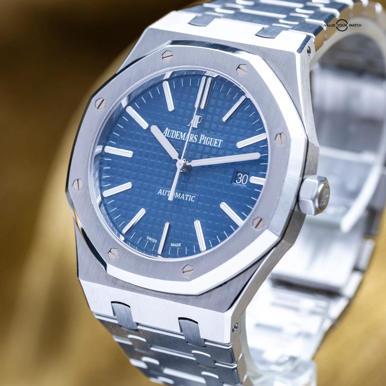 Audemars Piguet Royal Oak 41mm Blue Dial Stainless Steel AP 15400ST - Full Set - Image 3