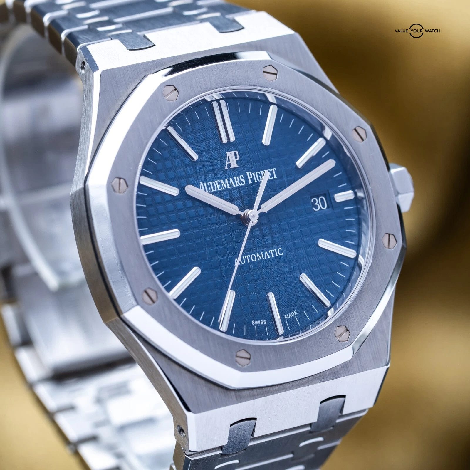 Audemars Piguet Royal Oak 41mm Blue Dial Stainless Steel AP 15400ST - Full Set - Image 4