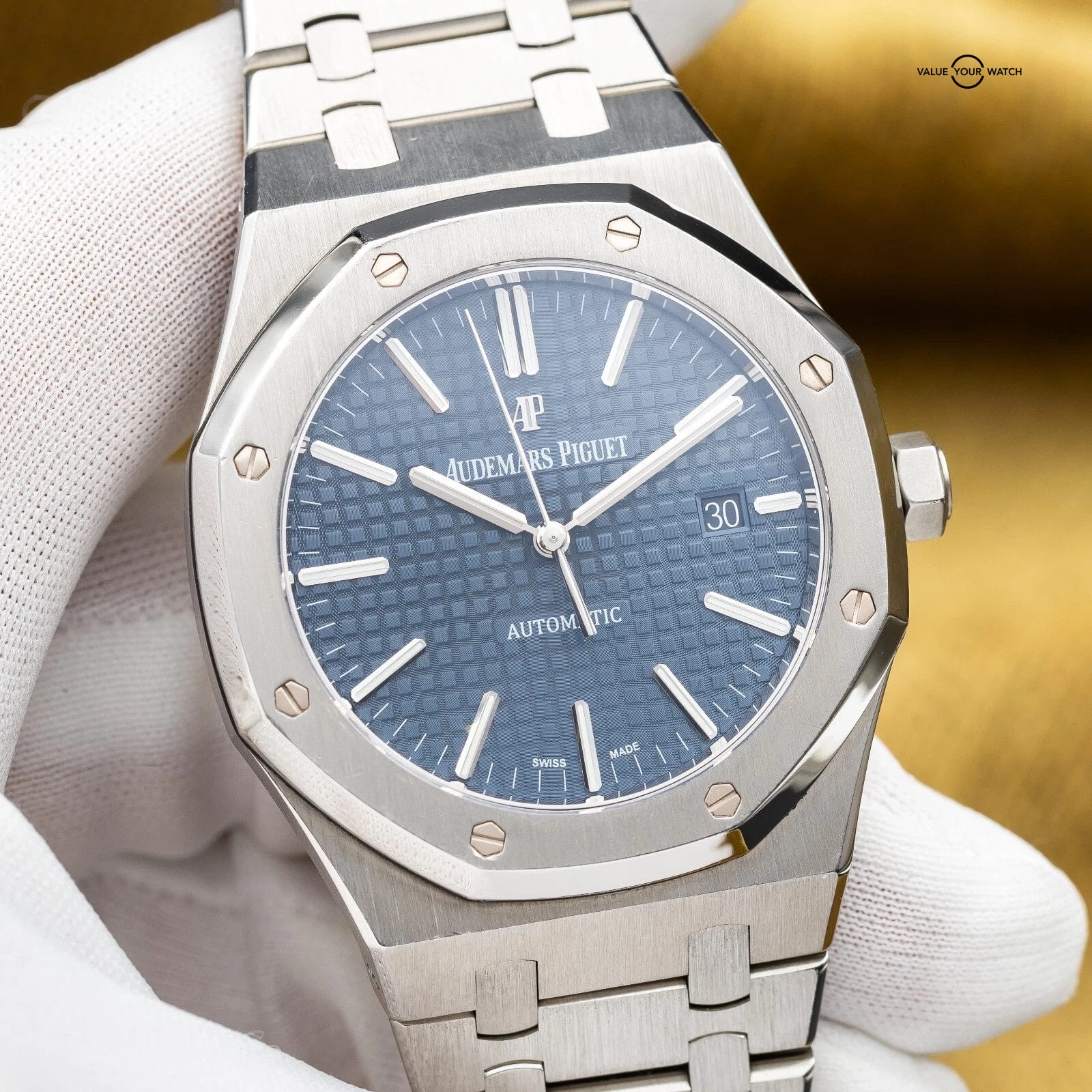 Audemars Piguet Royal Oak 41mm Blue Dial Stainless Steel AP 15400ST - Full Set - Image 12