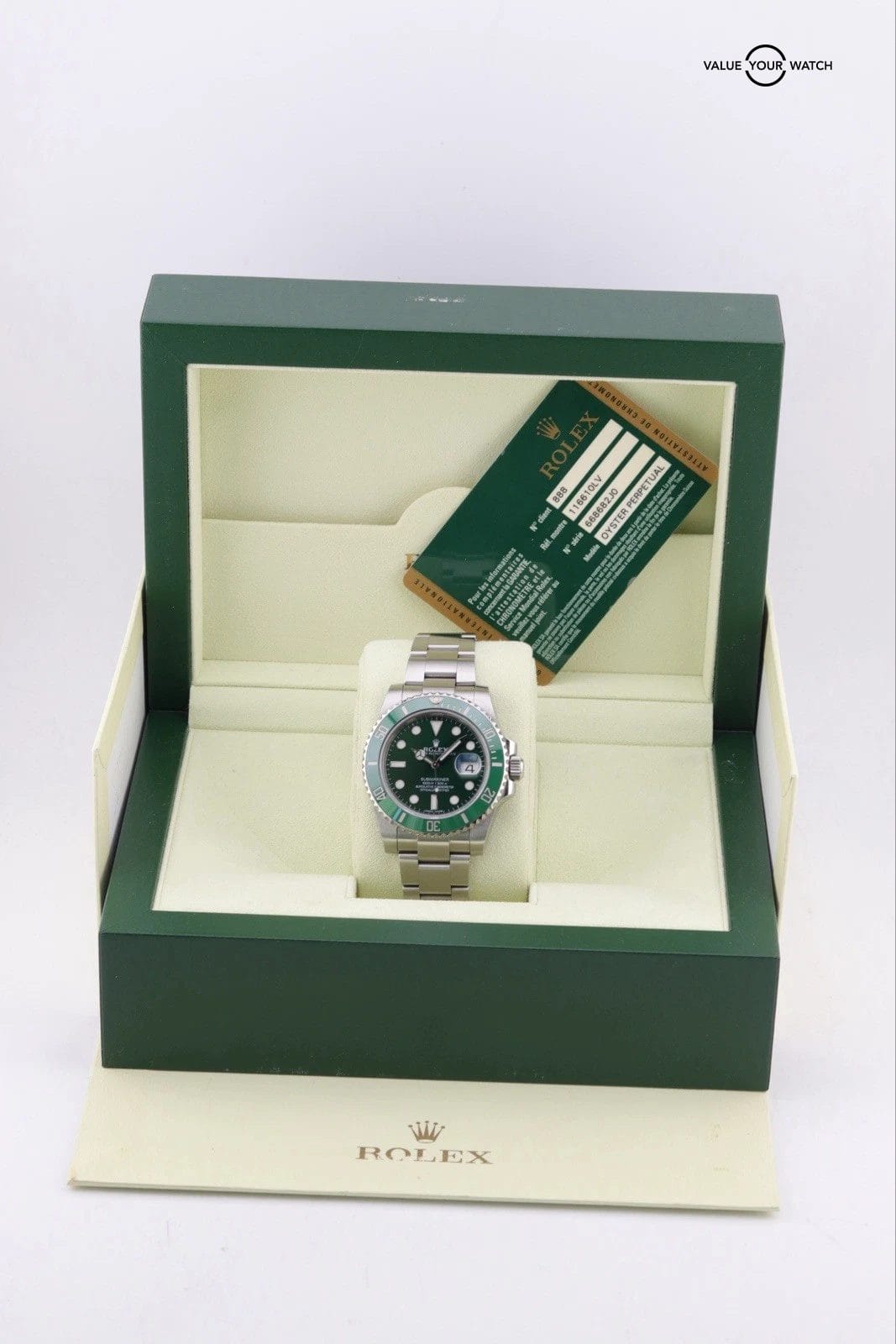 Rolex Submariner 116610LV Hulk Green Bezel Green Dial | 2014 Box and Card - Image 3