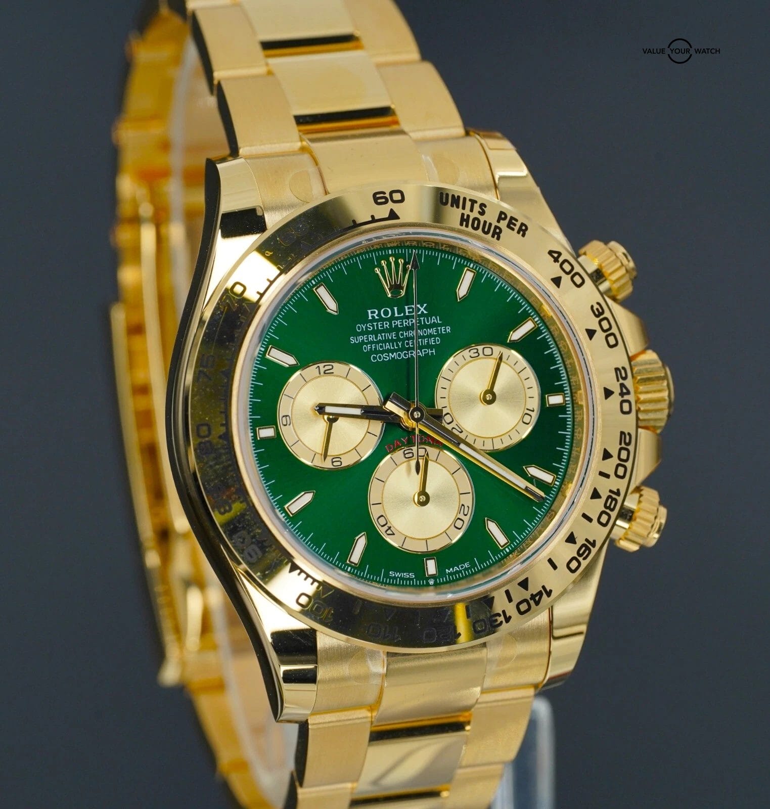 2025 Rolex Daytona John Mayer Yellow Gold Green Dial BOXES/PAPERS! - Image 18