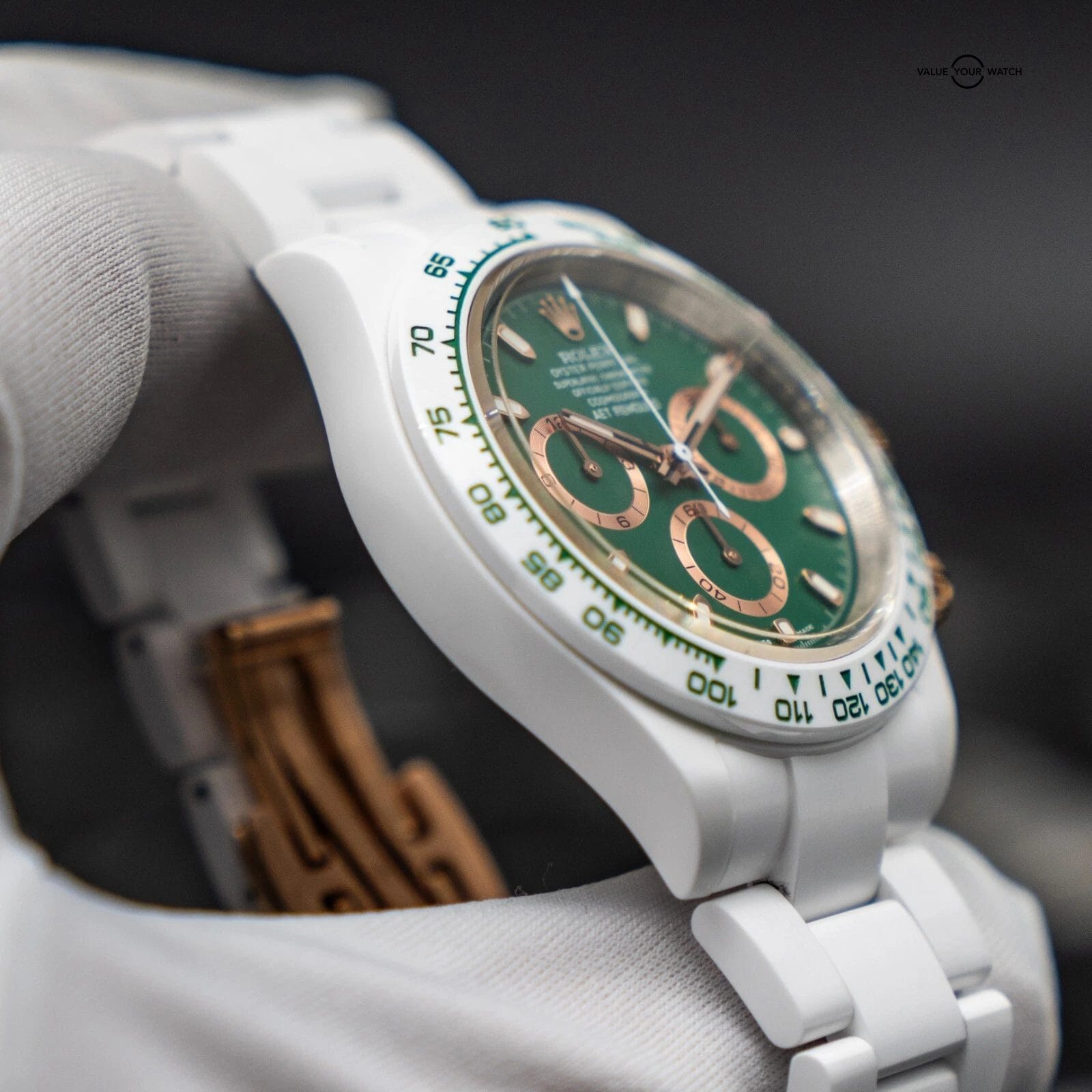 AET Remould Rolex Daytona British Racing Green 1/18 Limited Edition Ceramic 40mm - Image 9