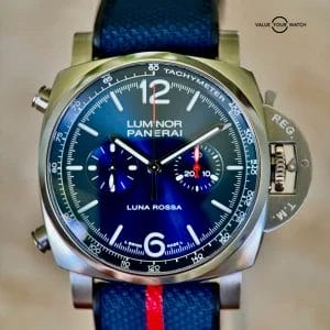 Panerai Luminor Chrono Luna Rossa Blue Dial – Full Triple Boxed Colector’s Set