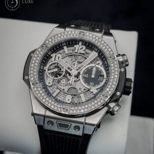 Hublot Big Bang Unico 42 Titanium 441.NX.1171.RX.1104 Factory Diamonds B&P w/ extra strap & travel pouch