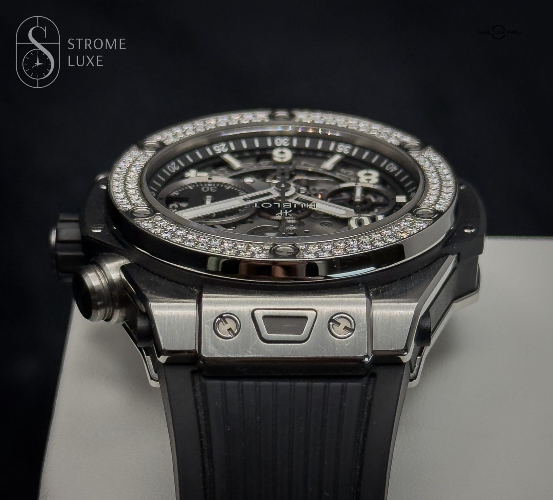 Hublot Big Bang Unico 42 Titanium 441.NX.1171.RX.1104 Factory Diamonds B&P w/ extra strap & travel pouch - Image 8