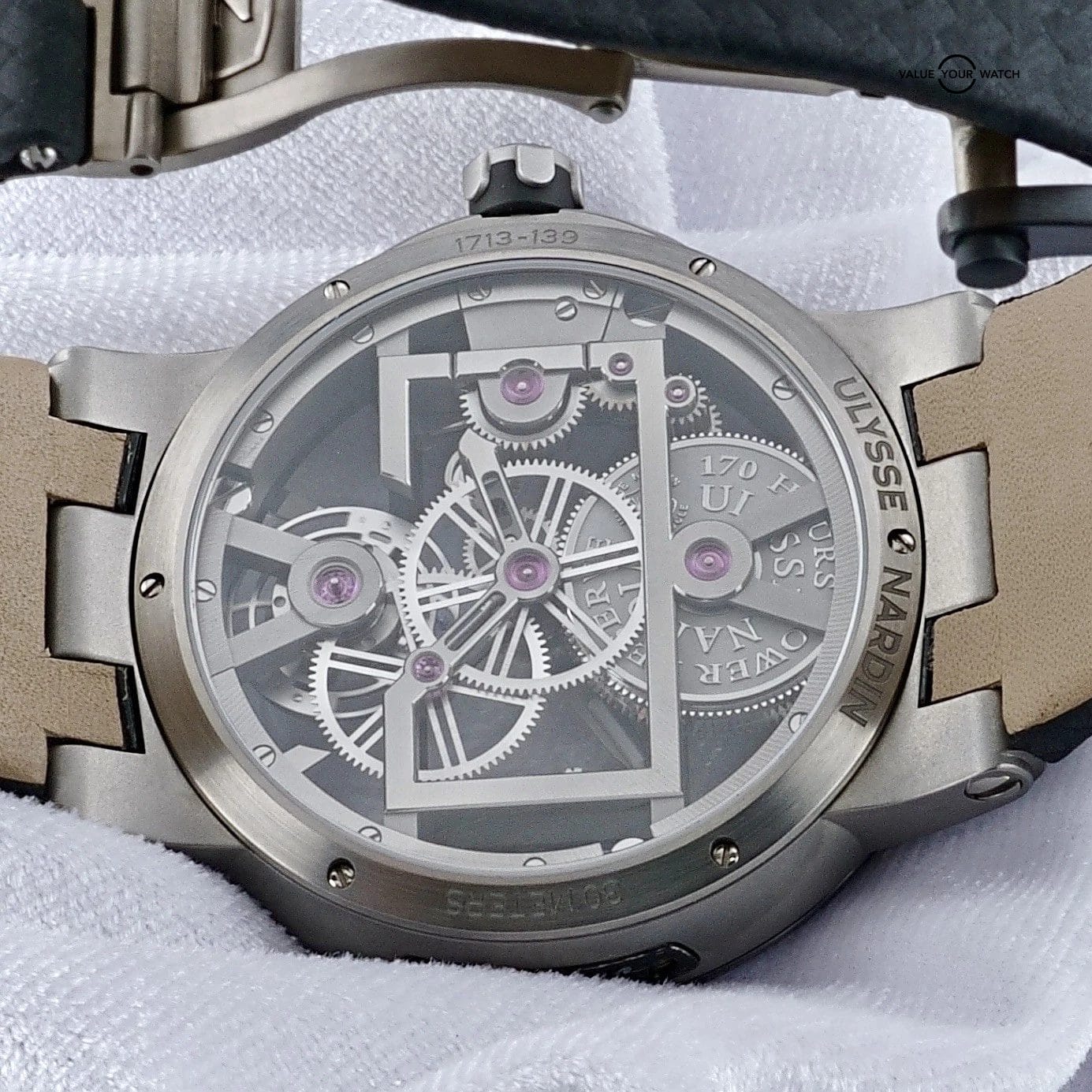 Ulysse Nardin Executive Skeleton Tourbillon 1713-139 Titanium 45mm, Full Set - Image 6