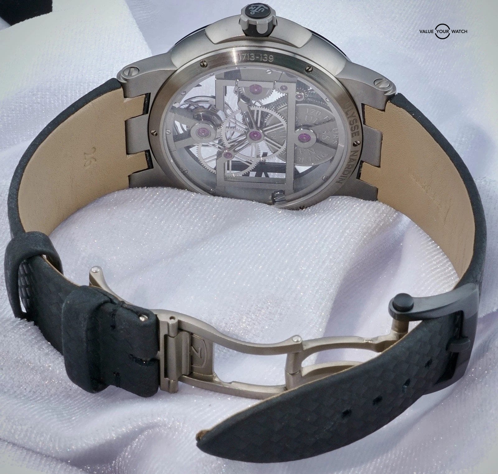 Ulysse Nardin Executive Skeleton Tourbillon 1713-139 Titanium 45mm, Full Set - Image 11