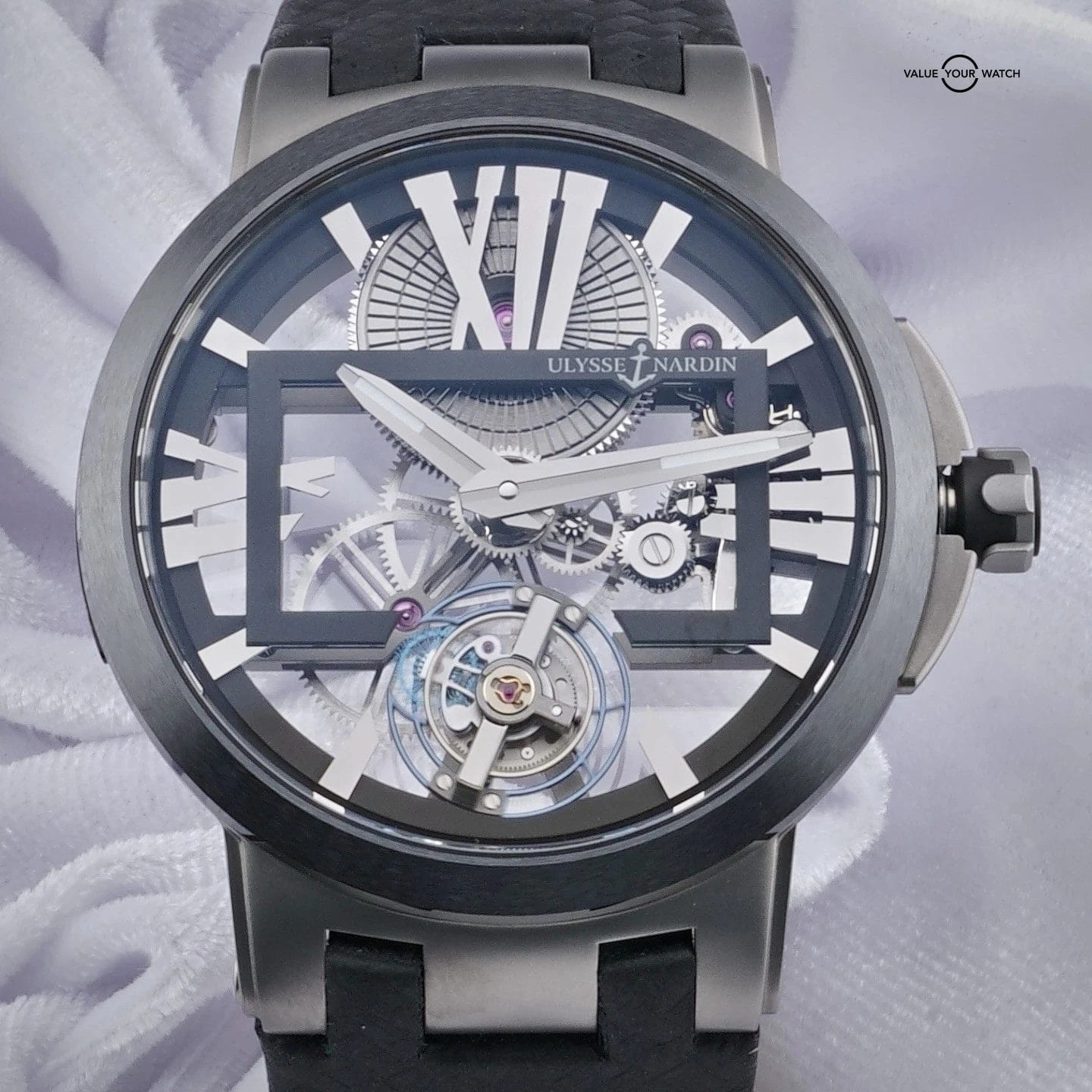 Ulysse Nardin Executive Skeleton Tourbillon 1713-139 Titanium 45mm, Full Set - Image 4