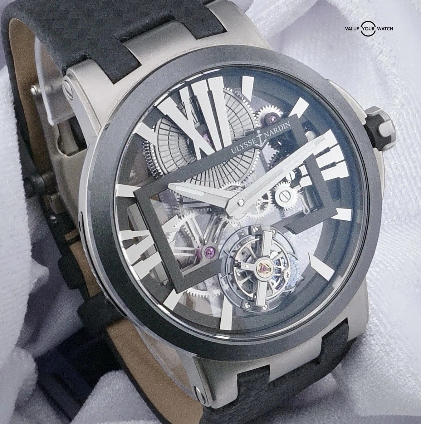 Ulysse Nardin Executive Skeleton Tourbillon 1713-139 Titanium 45mm, Full Set - Image 5