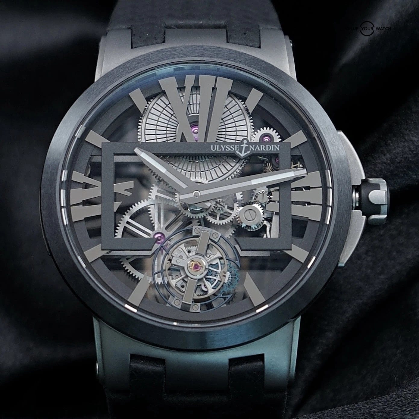 Ulysse Nardin Executive Skeleton Tourbillon 1713-139 Titanium 45mm, Full Set