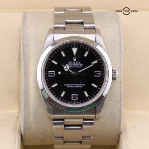 ROLEX EXPLORER I 114270 BLACK ARABIC DIAL 36MM STAINLESS STEEL WATCH