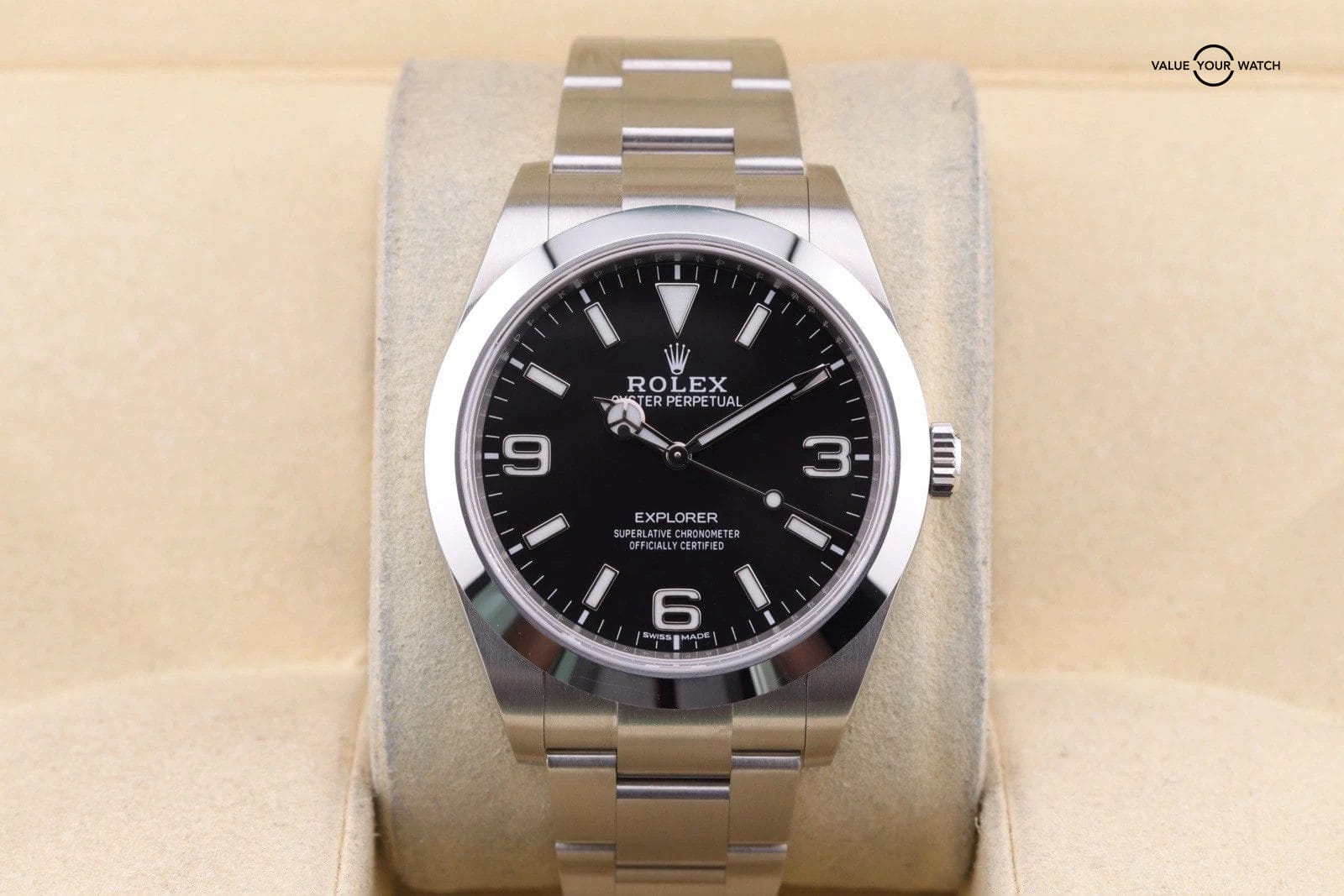 Rolex Explorer 1 214270 MK2 Stainless Steel Black 39mm Watch