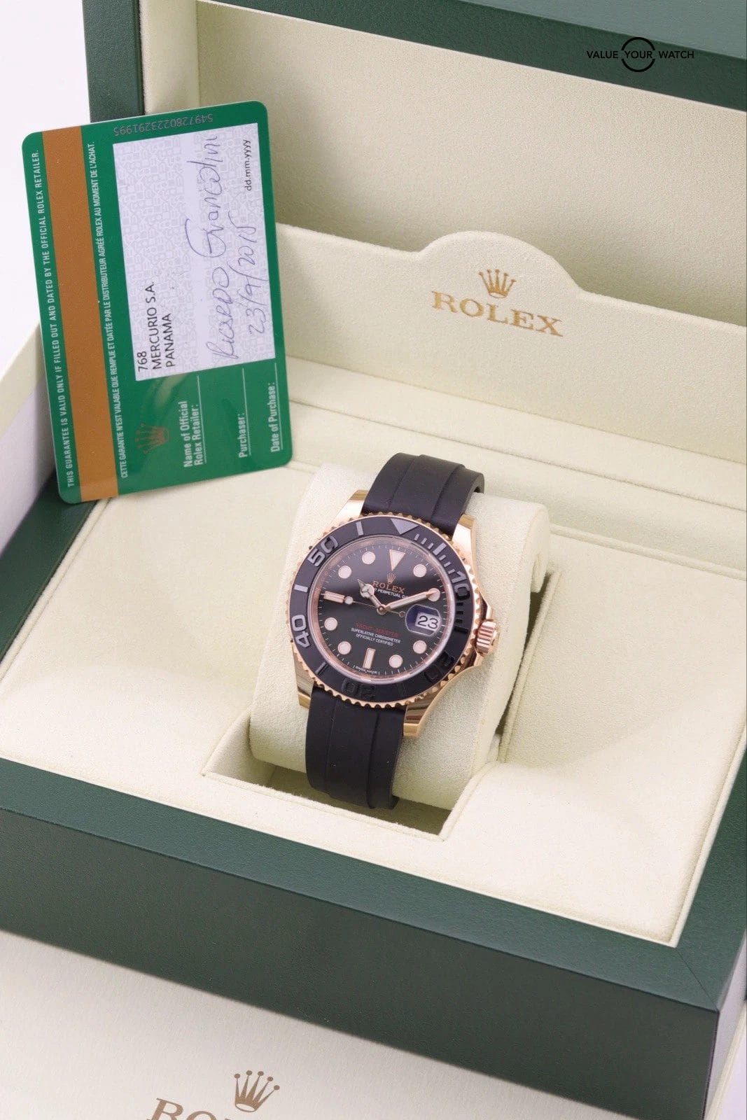 Rolex Yacht-Master 116655 Everrose Gold x OysterFlex | Double Boxed + Warranty - Image 2