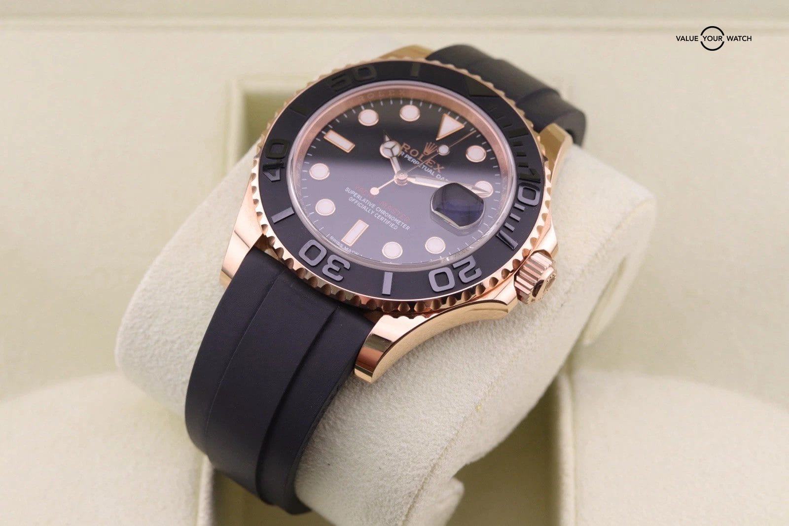 Rolex Yacht-Master 116655 Everrose Gold x OysterFlex | Double Boxed + Warranty - Image 15