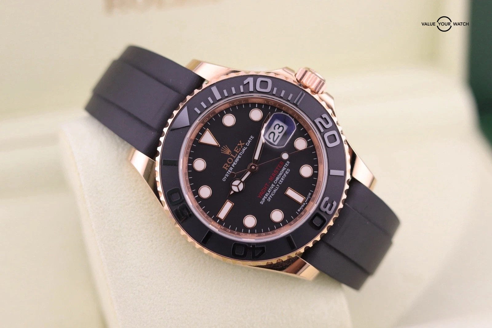 Rolex Yacht-Master 116655 Everrose Gold x OysterFlex | Double Boxed + Warranty