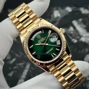 Rolex Day Date 36mm Green Ombre Dial New/ Unworn 128238 President Dec 2024