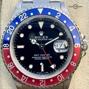 Rolex GMT Master Pepsi Bezel Steel Oyster Bracelet 40mm Watch 16700