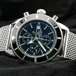 BREITLING Superocean Heritage A13320 46MM Chronograph, Extra Strap, Box & Papers