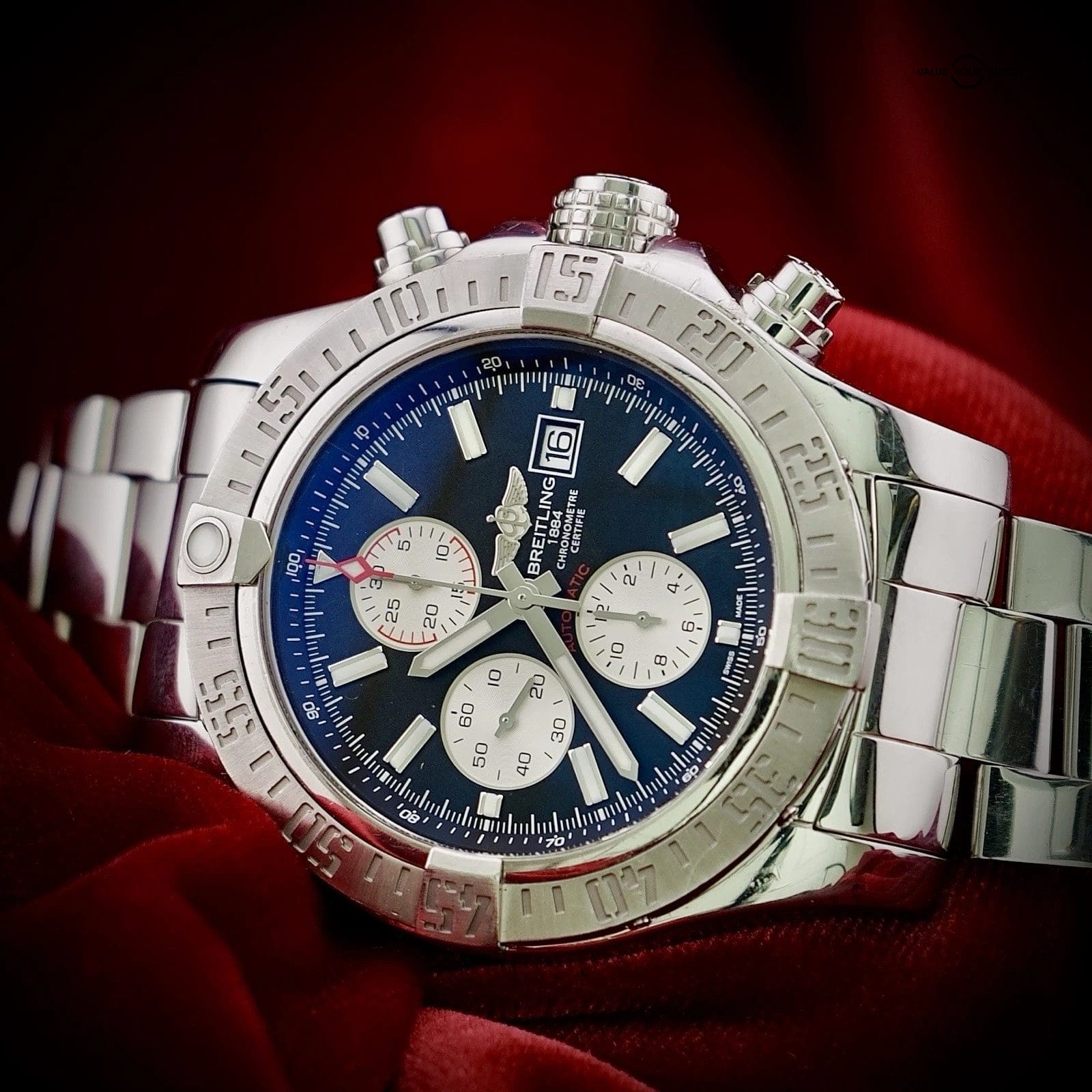 BREITLING SUPER AVENGER A13371 - 48MM, FULL SET, Steel Bracelet & 2 Extra Straps - Image 2