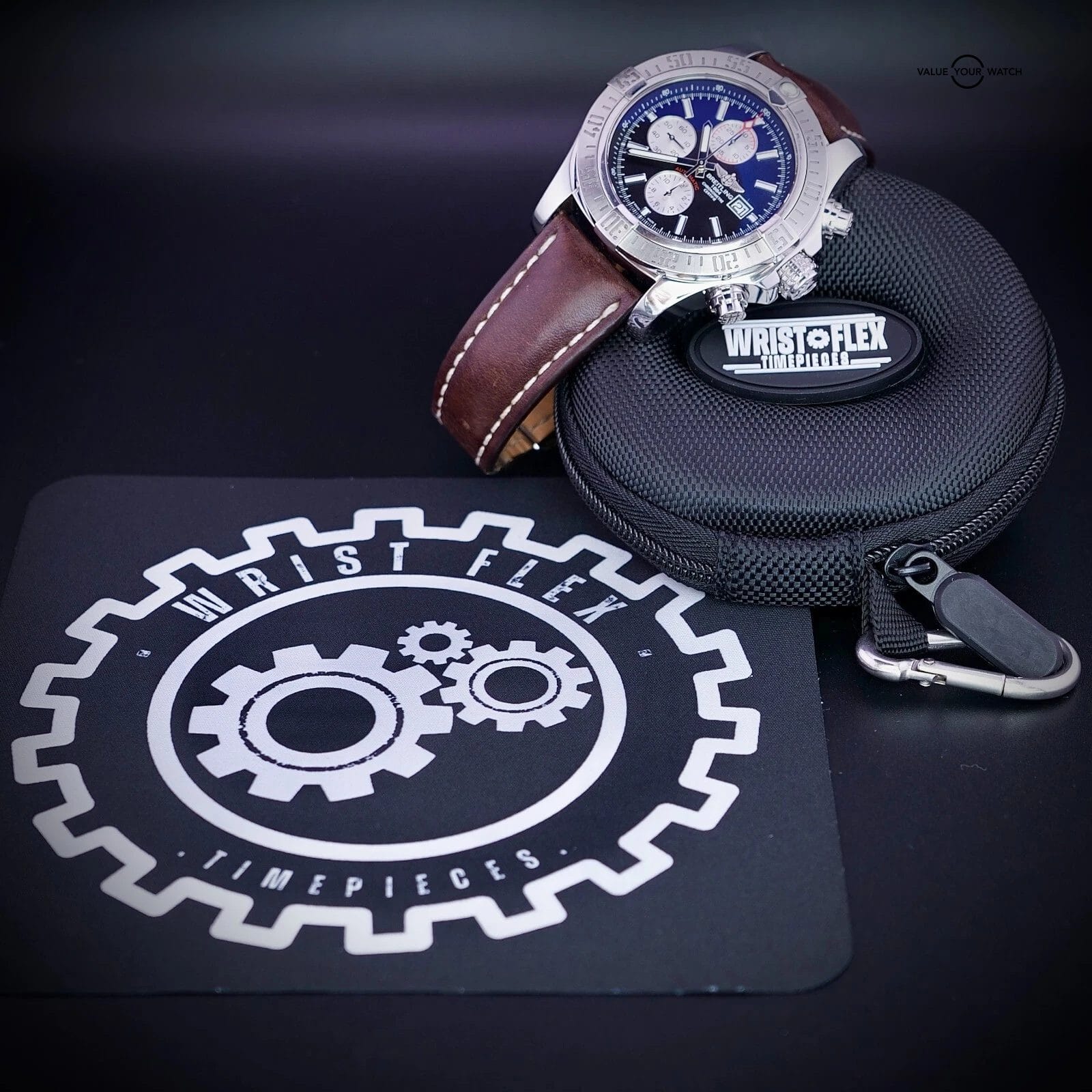 BREITLING SUPER AVENGER A13371 - 48MM, FULL SET, Steel Bracelet & 2 Extra Straps - Image 4