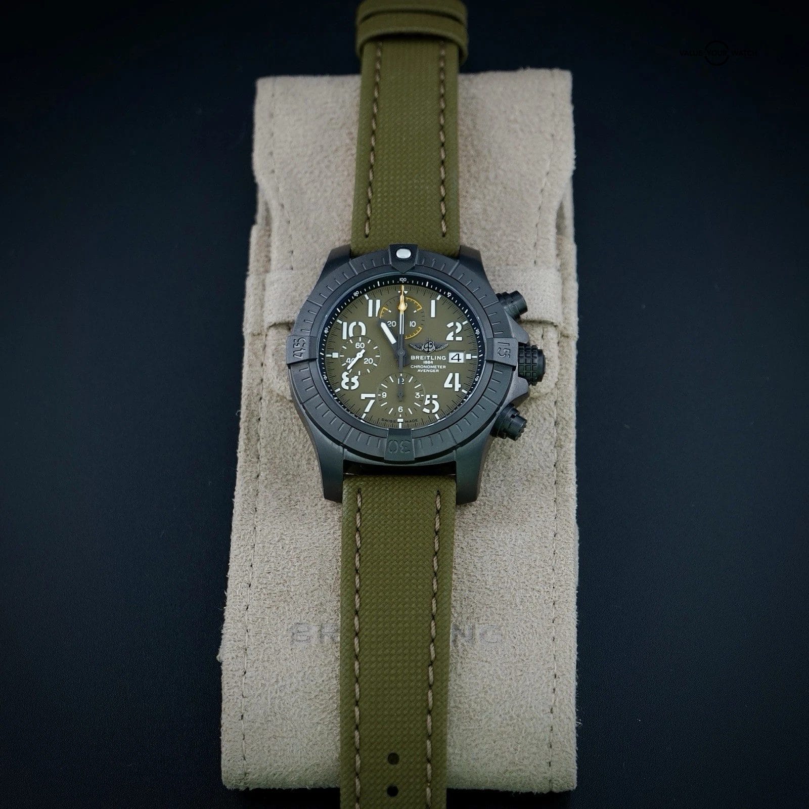 Breitling Avenger 45MM Night Mission Military Green V13317 Chronograph Watch - Image 7