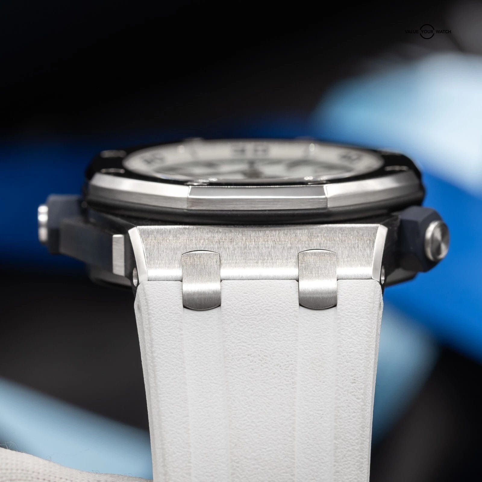 Audemars Piguet Royal Oak Offshore White Blue Accents Men's Diver Watch 15710ST - Image 10