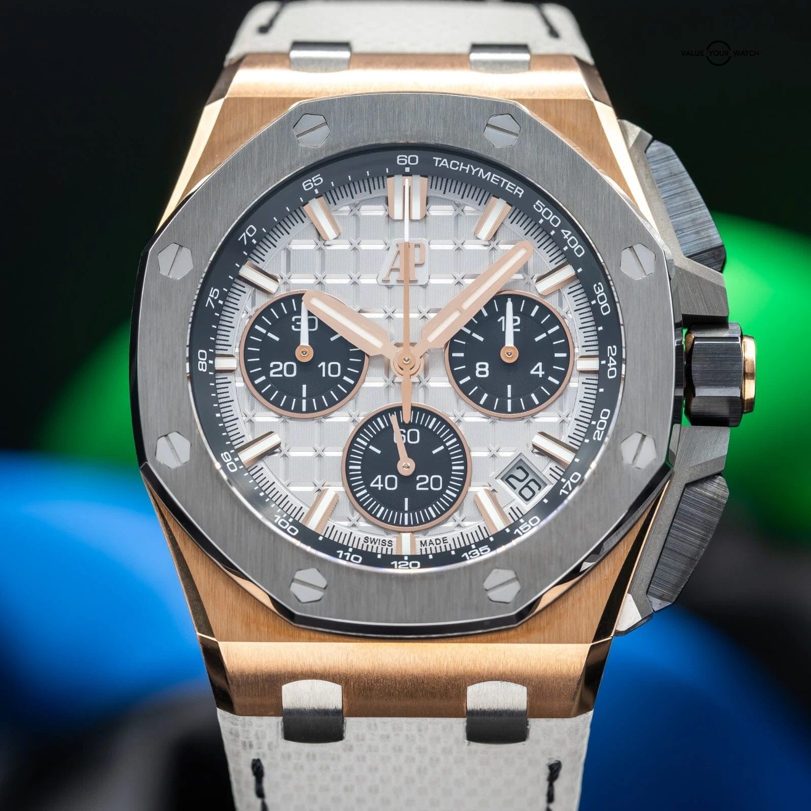 Audemars Piguet Royal Oak Offshore Rose Gold Ceramic Silver 26420OI.OO.A015VE.01