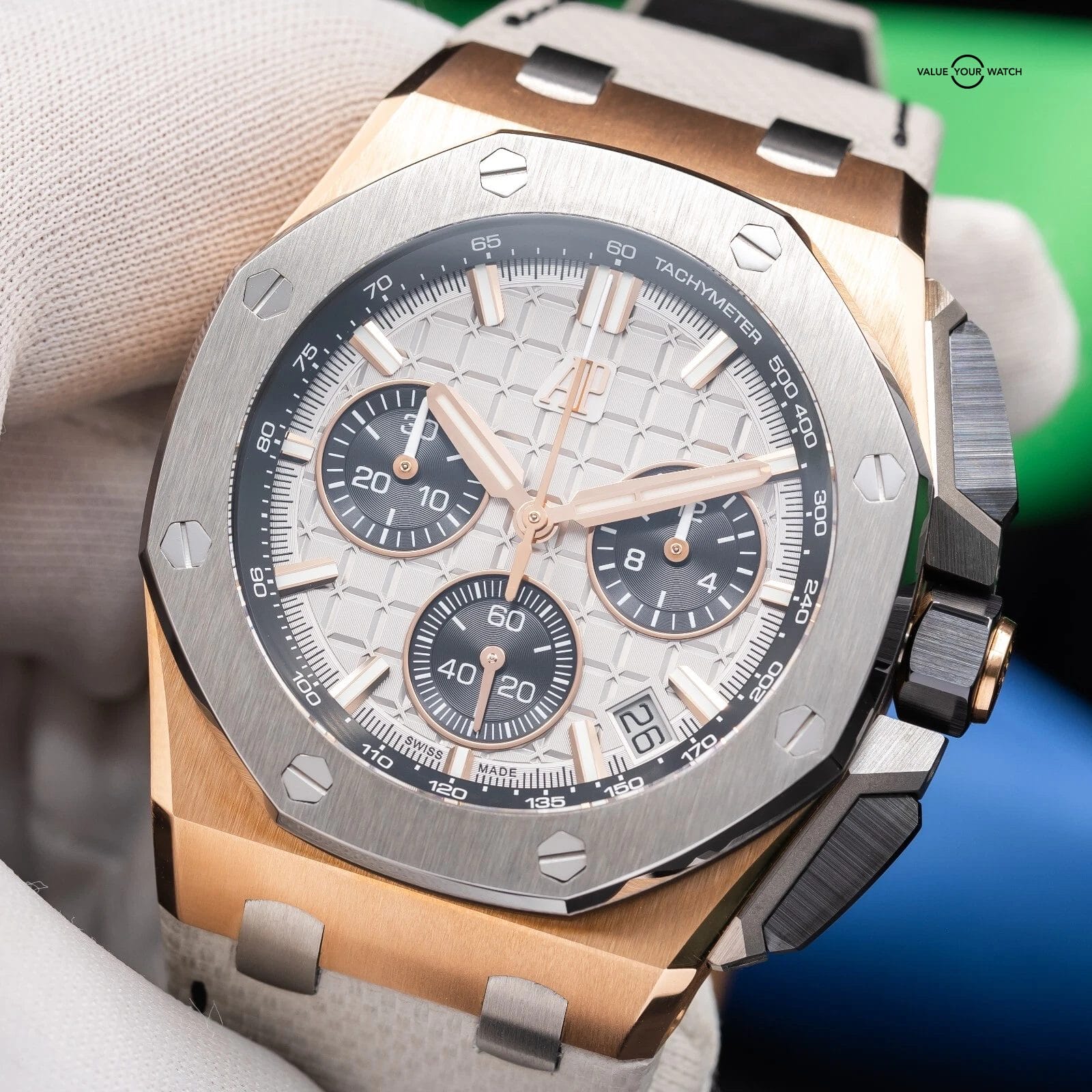 Audemars Piguet Royal Oak Offshore Rose Gold Ceramic Silver 26420OI.OO.A015VE.01 - Image 5