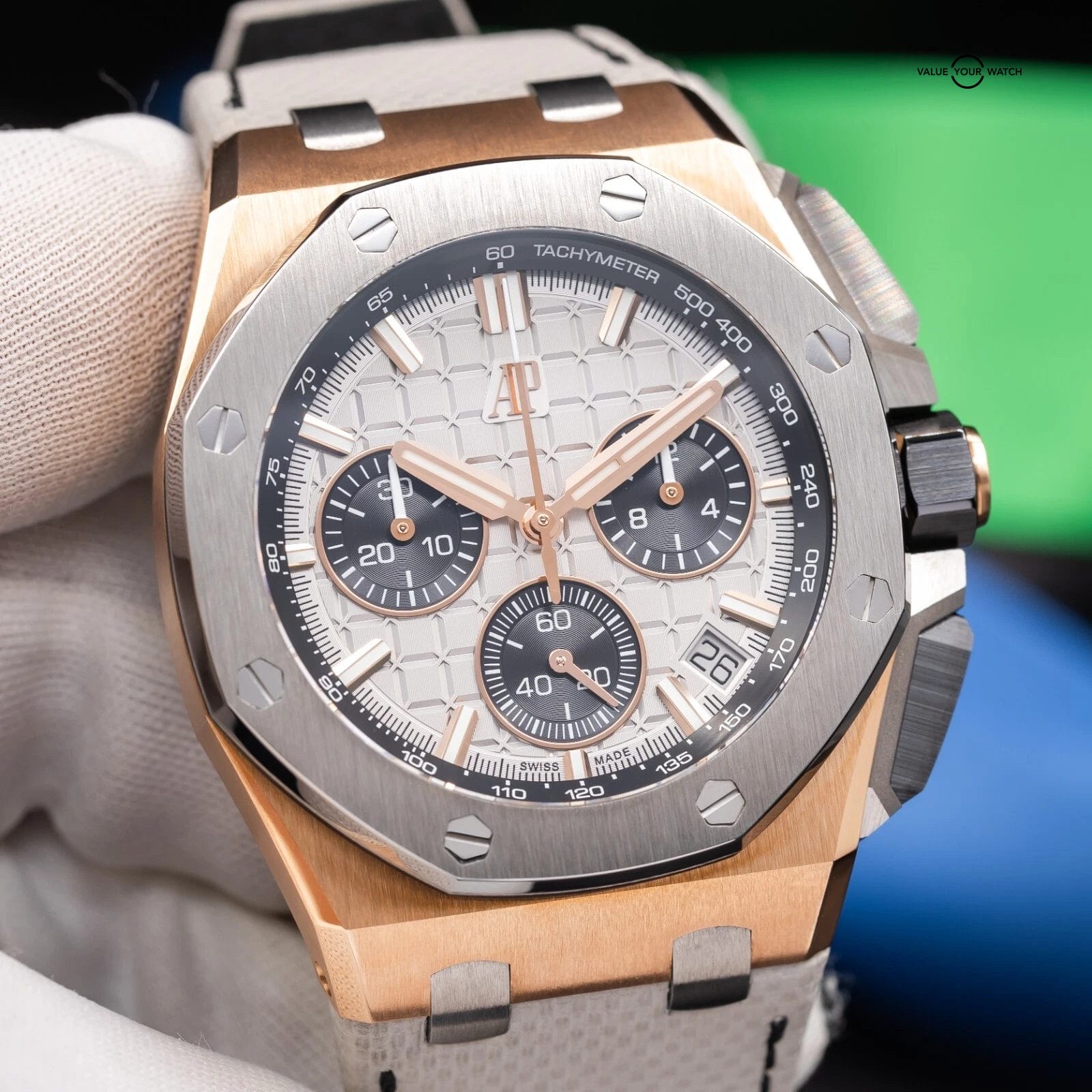 Audemars Piguet Royal Oak Offshore Rose Gold Ceramic Silver 26420OI.OO.A015VE.01 - Image 14