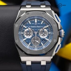 Audemars Piguet Royal Oak Offshore Chronograph Blue Dial 42mm 26480TI Full Set