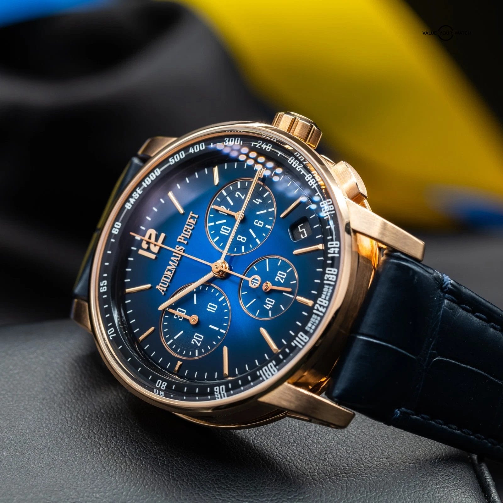 Audemars Piguet Code 11.59 Rose Gold Chronograph Blue Dial Men's Watch 26390OR - Image 3
