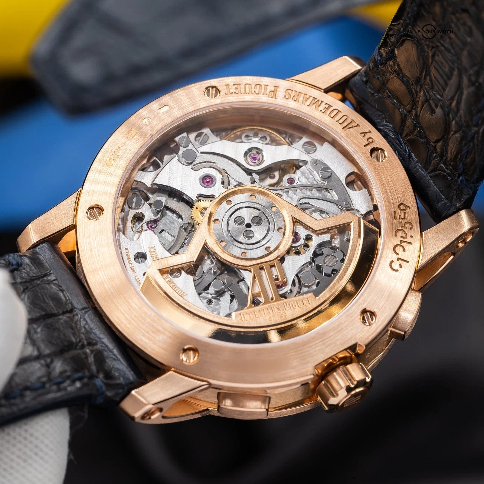 Audemars Piguet Code 11.59 Rose Gold Chronograph Blue Dial Men's Watch 26390OR - Image 4