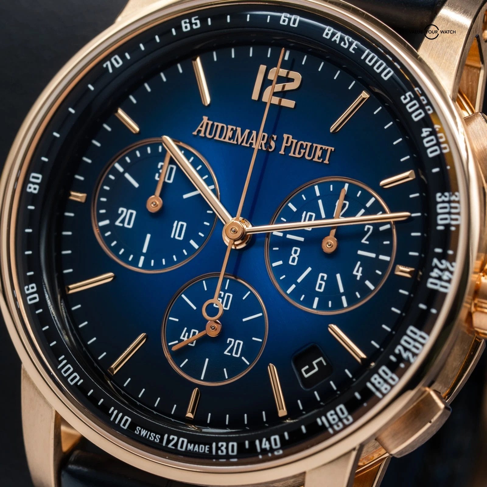 Audemars Piguet Code 11.59 Rose Gold Chronograph Blue Dial Men's Watch 26390OR - Image 12