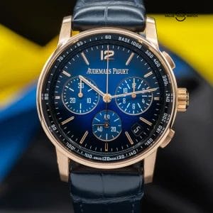 Audemars Piguet Code 11.59 Rose Gold Chronograph Blue Dial Men’s Watch 26390OR