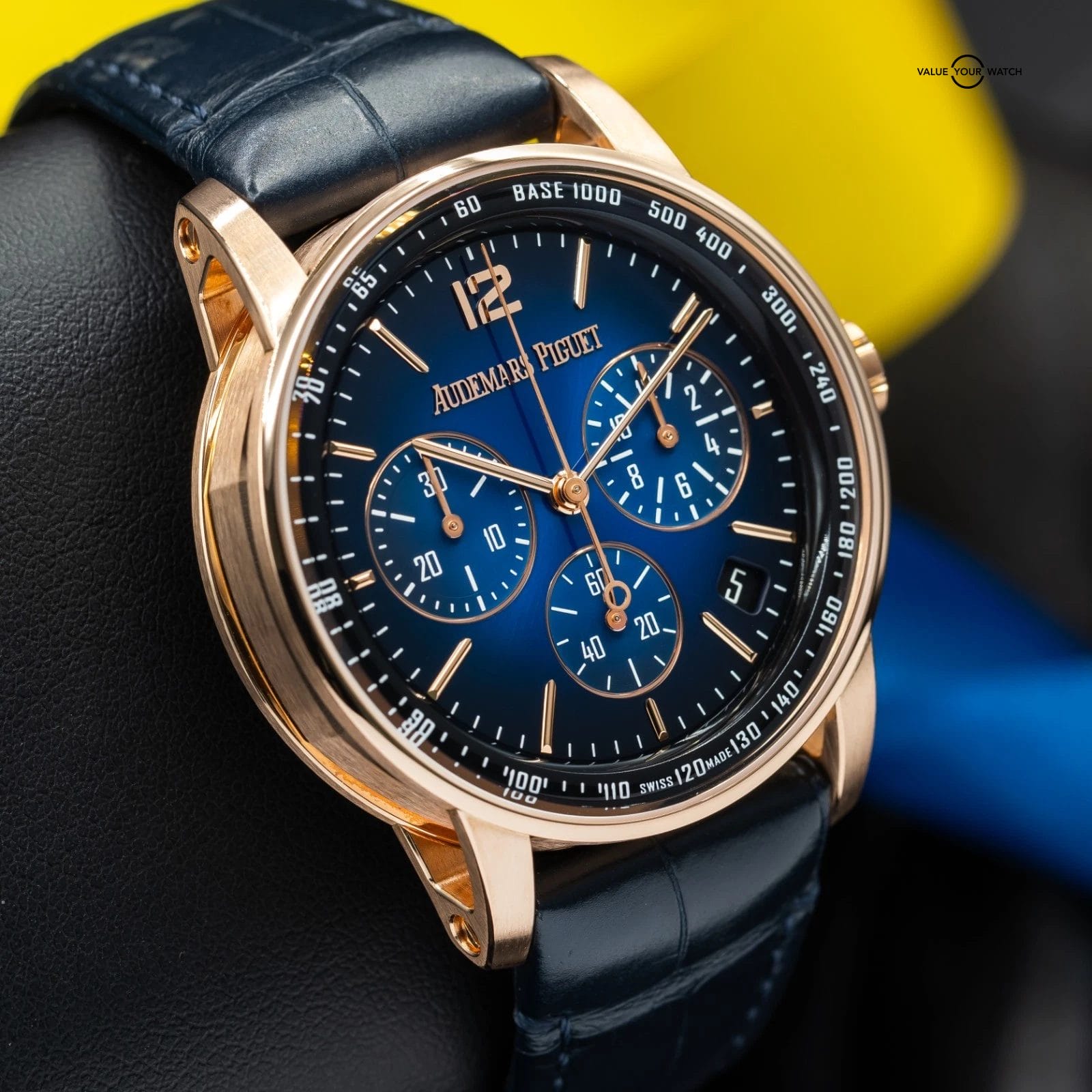 Audemars Piguet Code 11.59 Rose Gold Chronograph Blue Dial Men's Watch 26390OR - Image 15