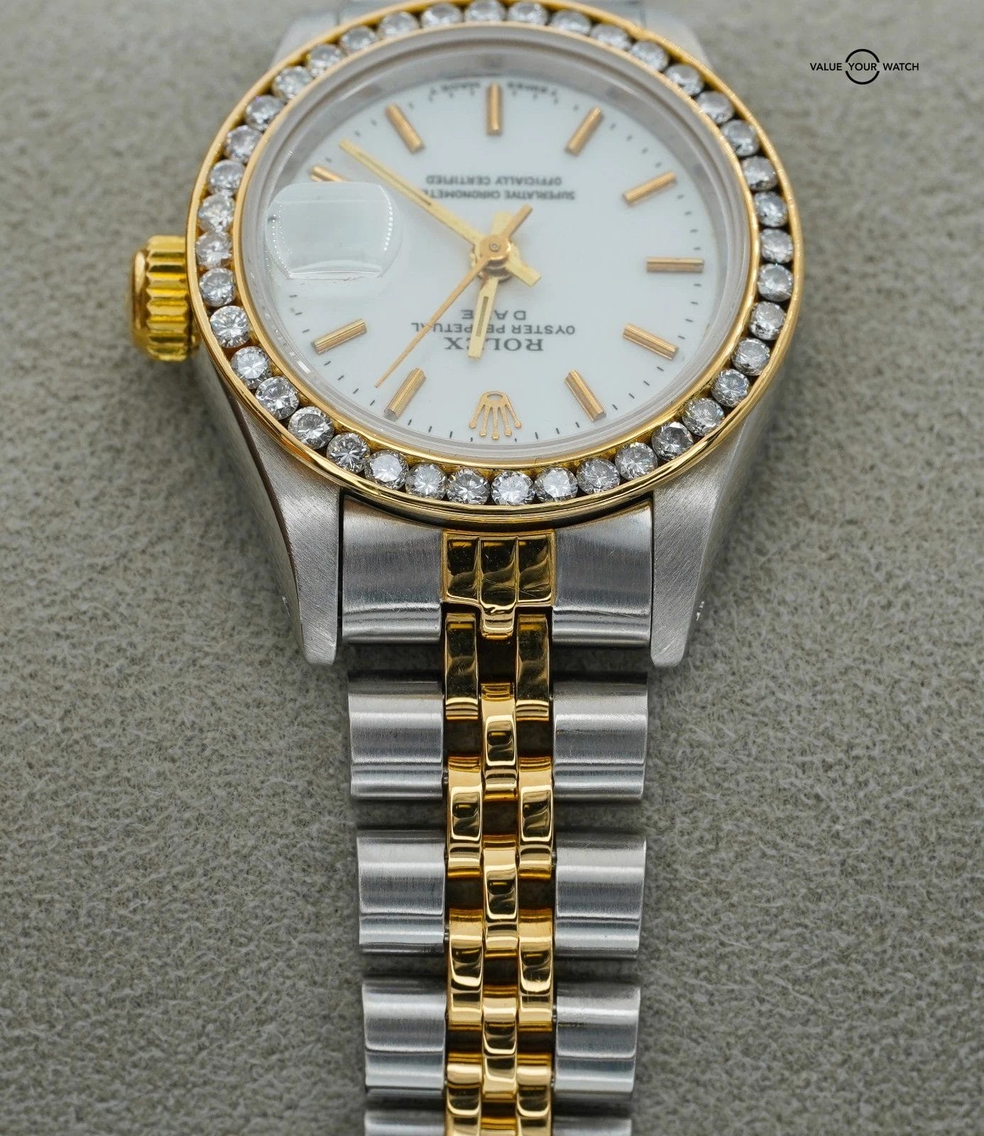 Rolex Datejust 26mm 69173 18K Yellow Gold & Steel Diamond Bezel Automatic! - Image 12