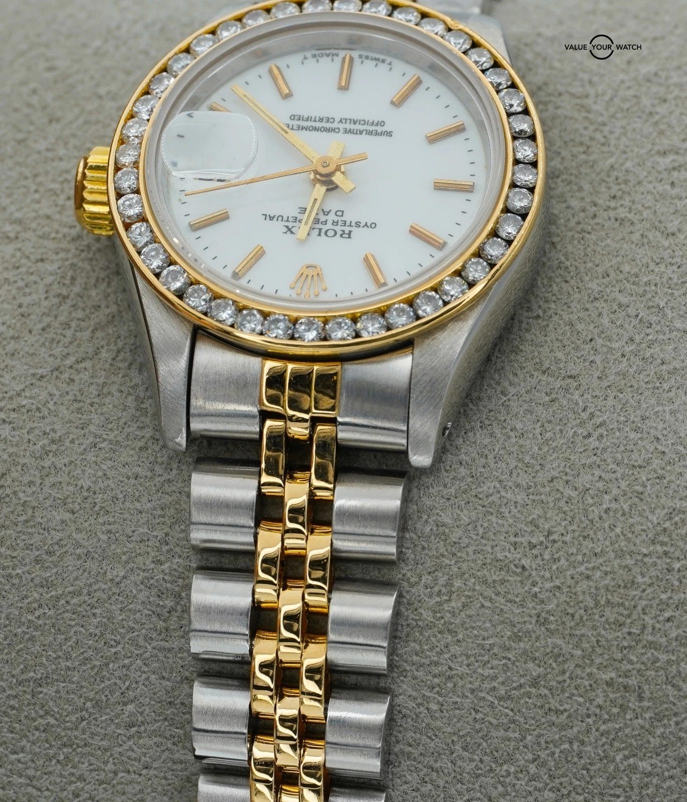 Rolex Datejust 26mm 69173 18K Yellow Gold & Steel Diamond Bezel Automatic! - Image 16