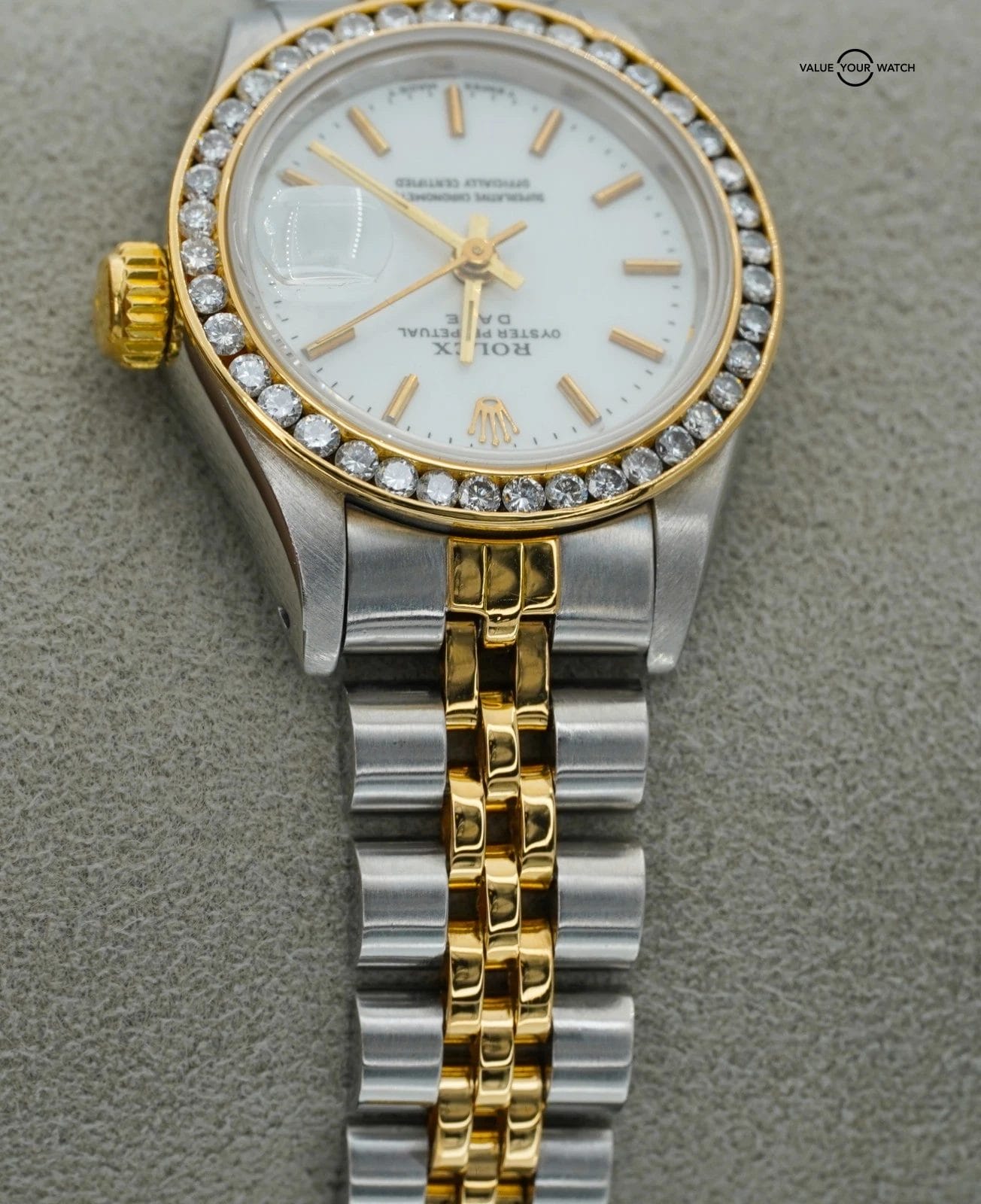 Rolex Datejust 26mm 69173 18K Yellow Gold & Steel Diamond Bezel Automatic! - Image 17