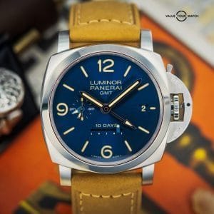 PANERAI Luminor Marina 1950 10 Days GMT 44mm Stainless – BOX & PAPERS – PAM00986