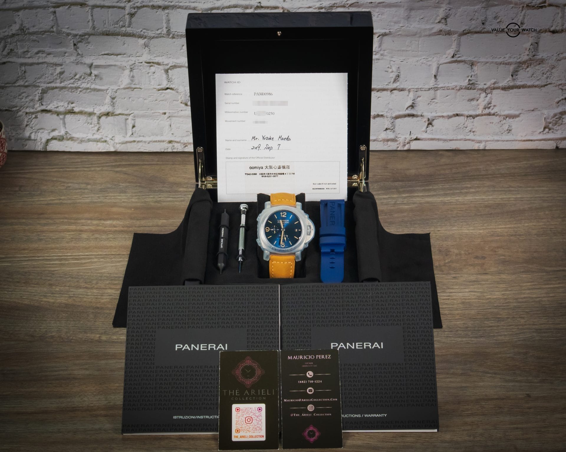 PANERAI Luminor Marina 1950 10 Days GMT 44mm Stainless – BOX & PAPERS – PAM00986 - Image 2