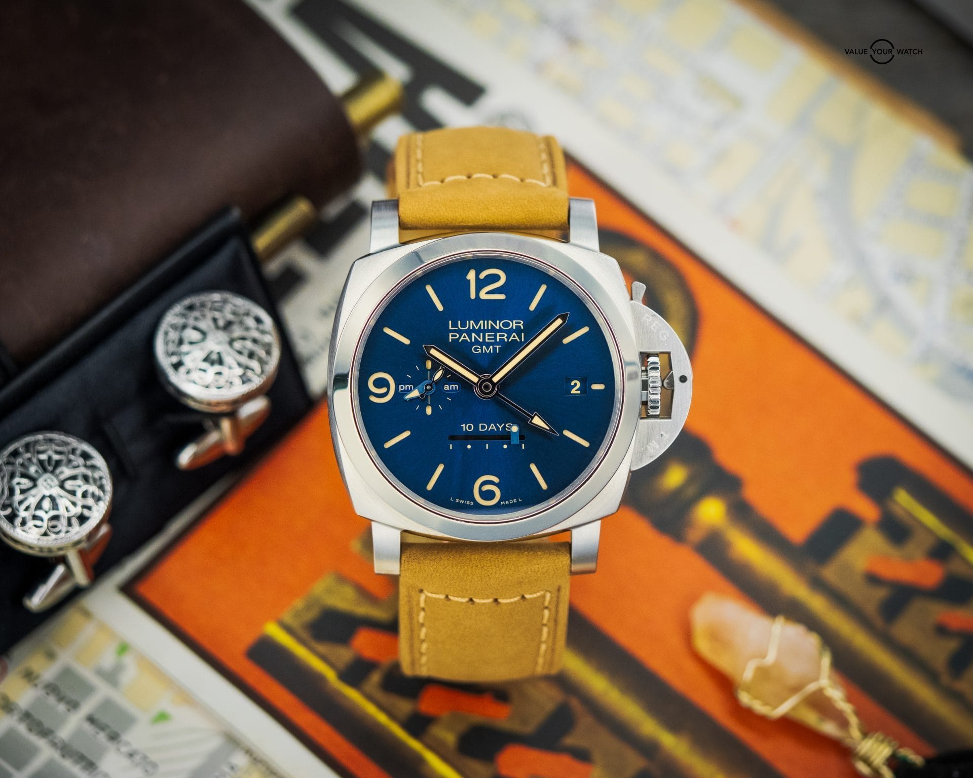 PANERAI Luminor Marina 1950 10 Days GMT 44mm Stainless – BOX & PAPERS – PAM00986 - Image 3