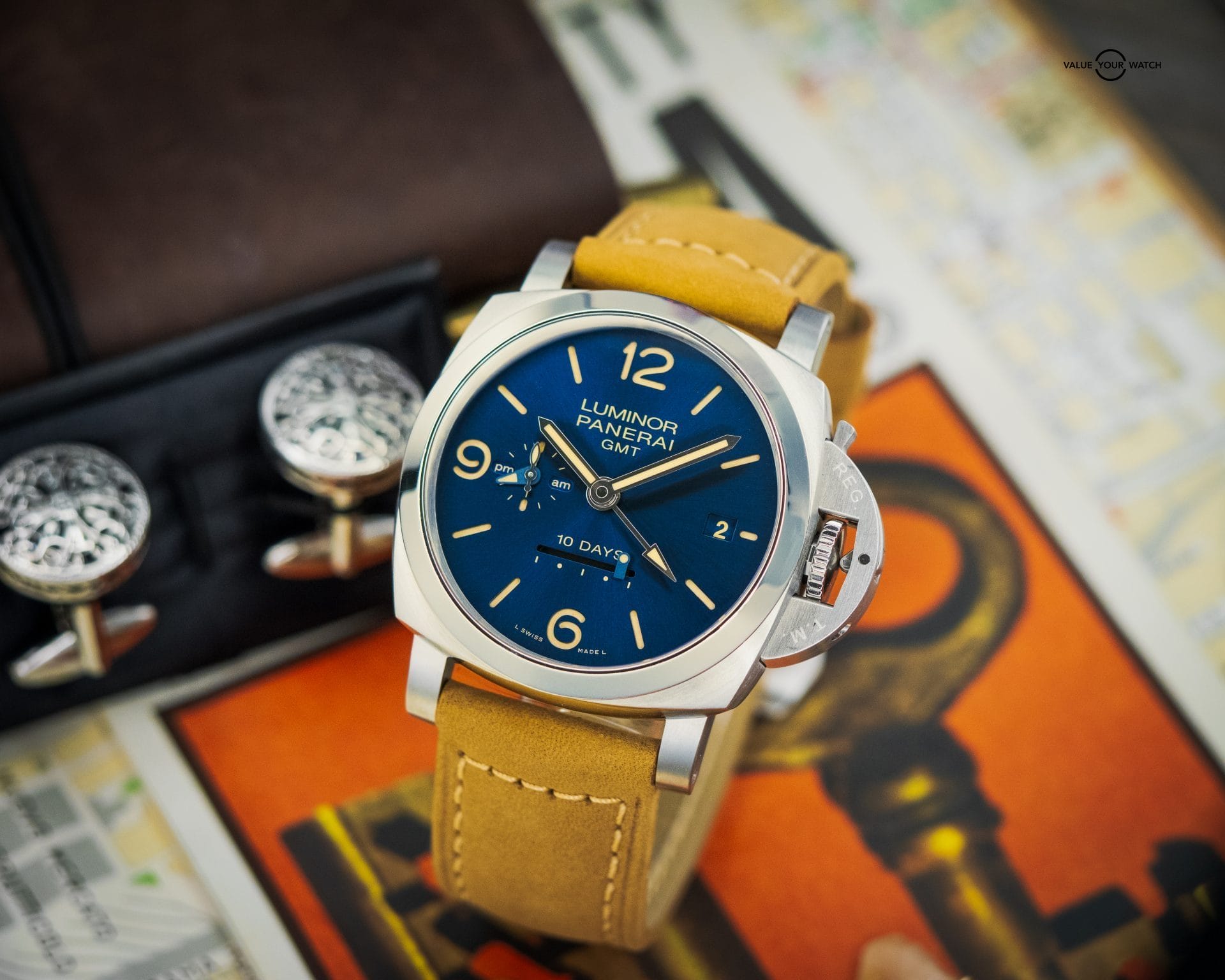 PANERAI Luminor Marina 1950 10 Days GMT 44mm Stainless – BOX & PAPERS – PAM00986 - Image 10